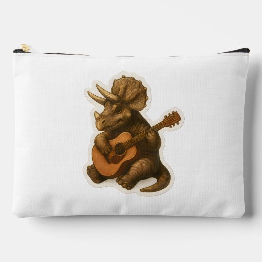 Dinosaur Playing Guitar アクセサリーポーチ (正面)
