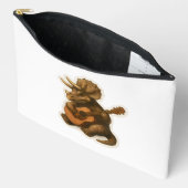 Dinosaur Playing Guitar アクセサリーポーチ (見開き)