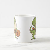 Dinosaur Playing Guitar Shirt  Cool Dino Music Lov コーヒーマグカップ (中央)