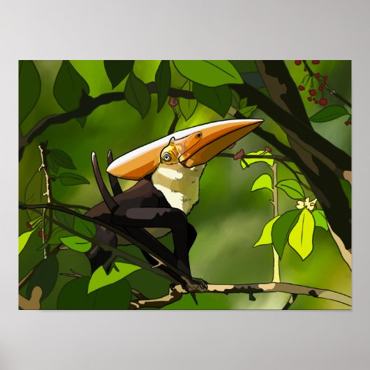 Dinosaur Poster - Thalassodromeus Toucan ポスター (正面)