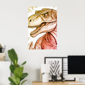 Dinosaur Posters for Kid's Room Wall Poster ポスター (ホームオフィス)