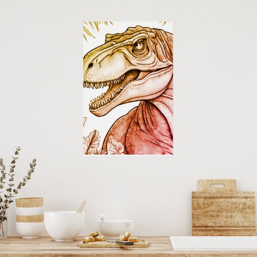 Dinosaur Posters for Kid's Room Wall Poster ポスター (キッチン)