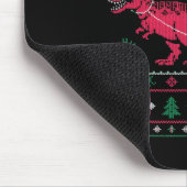 Dinosaur Reindeer Sleigh Ugly Christmas マウスパッド (コーナー)