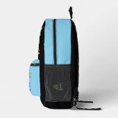 Dinosaur Reptiles Black & Blue School Backpack 26 プリントバックパック (右)