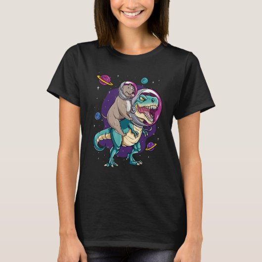 Dinosaur Rex Space Planets Sparkles Tシャツ (正面)