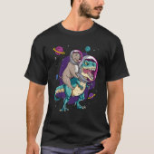 Dinosaur Rex Space Planets Sparkles Tシャツ (正面)