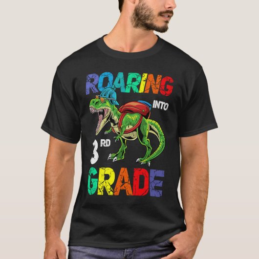 Dinosaur Roaring into 2nd Grade Back To School Sec Tシャツ (正面)