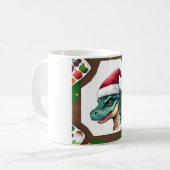 Dinosaur Santa  Hat Art  コーヒーマグカップ (正面左)