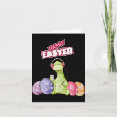 Dinosaur Say Happy Easter Premium Tri-blend  カード (正面)