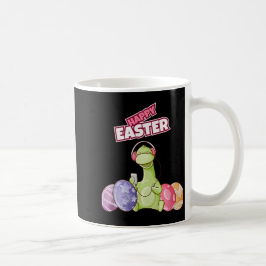 Dinosaur Say Happy Easter Premium Tri-blend コーヒーマグカップ (右)