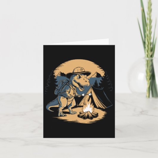 Dinosaur Scouting Camping For Kids Boys Girls  カード (正面)