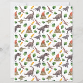 Dinosaur Scrapbook Paper (裏面)