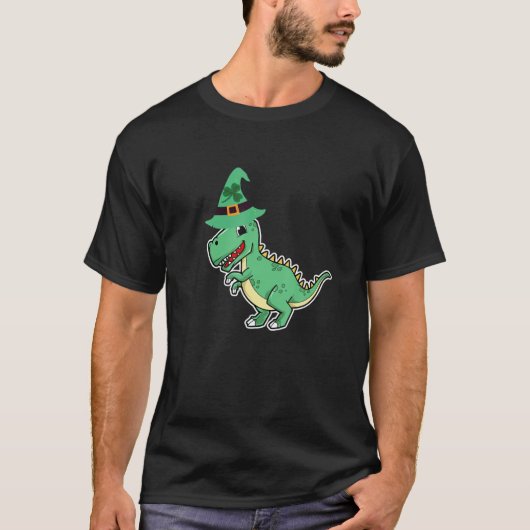 Dinosaur St Patricks Day Boys Kids Toddler Irish T Tシャツ (正面)