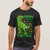 Dinosaur St Patricks Day Happy St Pat Trex rex Boy Tシャツ (正面)