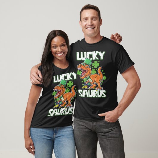 Dinosaur St Patrick's Day LUCKY SAURUS T Rex LUCKY Tシャツ (ユニセックス)
