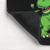 Dinosaur St Patricks Day Lucky Shamrock Irish Boys マウスパッド (コーナー)