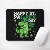 Dinosaur St Patricks Day Lucky Shamrock Irish Boys マウスパッド (マウス)