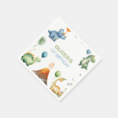 Dinosaur T-REX Birthday Party スタンダードカクテルナプキン (角)