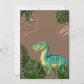 Dinosaur T-Rex Birthday Party 招待状 (裏面)