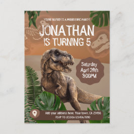 Dinosaur T rex Birthday Theme Party ポストカード