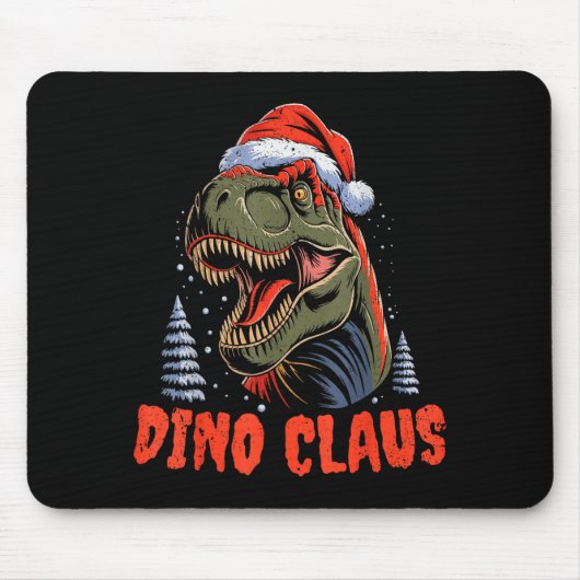 Dinosaur T-rex Christmas Tree Dino Claus Pajamas X マウスパッド (正面)