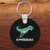 Dinosaur T-rex Dino Funny Exercise Cardio Running  キーホルダー (正面)
