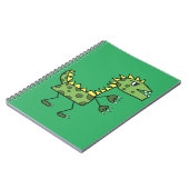 dinosaur t-rex drawing cartoon ノートブック (左側)