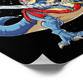 Dinosaur T Rex Pirate Jolly Roger Halloween Funny  ポスター (角)