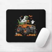 Dinosaur T-rex Riding Monster Truck Halloween Men  マウスパッド (マウス)