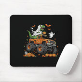 Dinosaur T-rex Riding Monster Truck Halloween Men  マウスパッド (マウス)