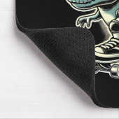 Dinosaur T Rex Skateboarding Funny Retro Skating  マウスパッド (コーナー)
