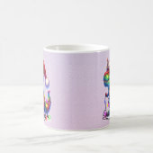 Dinosaur tangled up in fairy christms lights コーヒーマグカップ (中央)