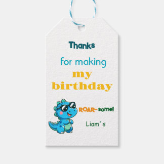Dinosaur Thank You Tags ギフトタグ