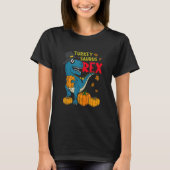 Dinosaur Thanksgiving Day Turkey Saurus rex Turkey Tシャツ (正面)