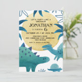 Dinosaur Theme Birthday Party 招待状 (スタンド正面)