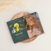 Dinosaur theme boy 7th birthday  招待状