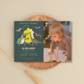 Dinosaur theme boy 8th birthday  招待状