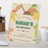 Dinosaur Theme Boy Birthday Party Invitation 台座サイン (インサイチュ)