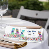 Dinosaur Theme Gay Wedding Wildflower プレイスカード