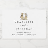 Dinosaur Theme Wedding  スパークリングワインラベル (シングルラベル)