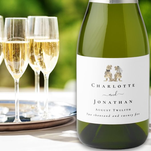Dinosaur Theme Wedding  スパークリングワインラベル