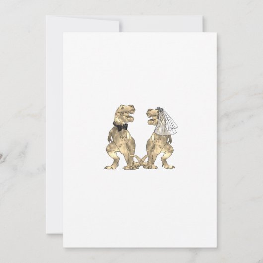 Dinosaur Theme Wedding 招待状 (裏面)