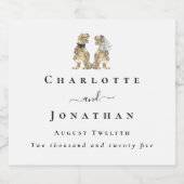 Dinosaur Theme Wedding Custom スパークリングワインラベル (シングルラベル)