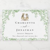 Dinosaur Theme Wedding Custom スパークリングワインラベル (シングルラベル)