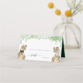 Dinosaur Theme Wedding Guest Name プレイスカード (正面)