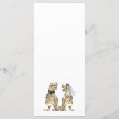 Dinosaur Theme Wedding Menu メニュー (裏面)