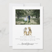 Dinosaur Theme Wedding Photo Thank You サンキューカード (裏面)