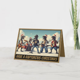 Dinosaur themed Christmas card カード
