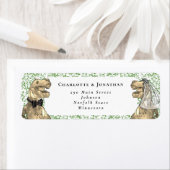 Dinosaur Themed Wedding Return Address ラベル (インサイチュ)