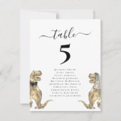 Dinosaur Themed Wedding Table Seating Chart (正面)